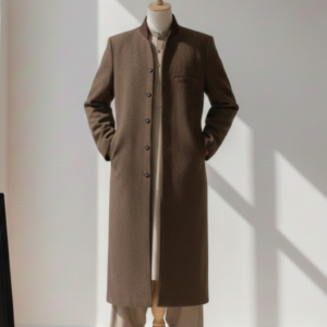 Mens Long Coats - Dark Brown