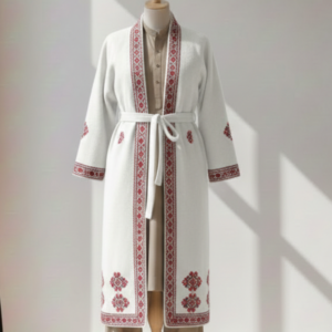 Traditional Mens Long Coats - White