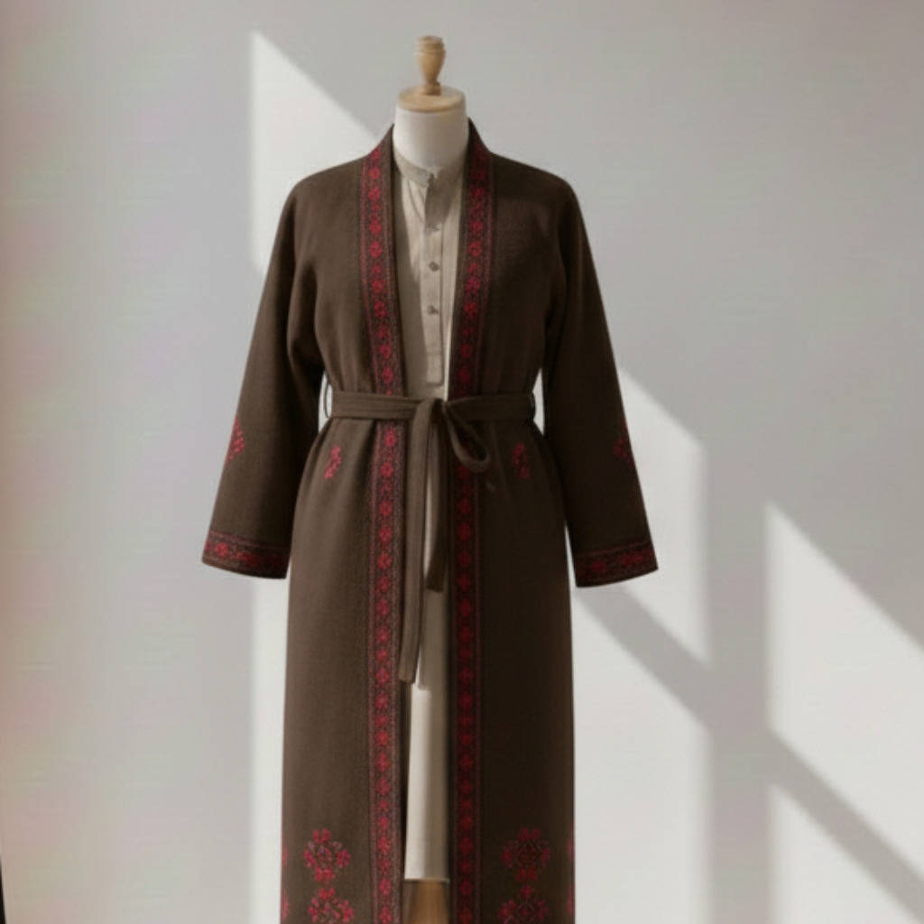 Mens Long Coats - Brown & Red